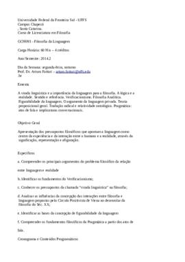 Filosofia da Linguagem