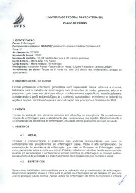 Fundamentos para o Cuidado Profissional II