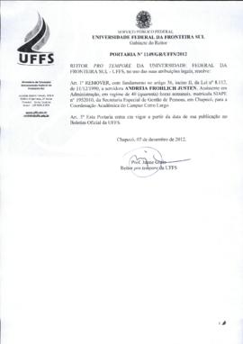 Portaria 1149-GR-2012