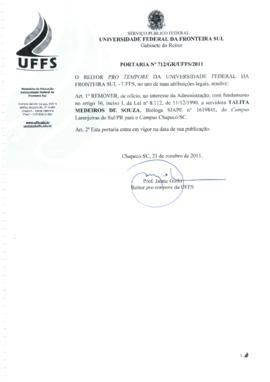 Portaria 712-GR-2011