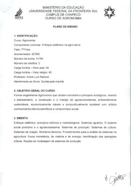 Enfoque Sistêmico na Agricultura