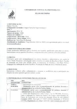 Estágio Curricular Supervisionado I