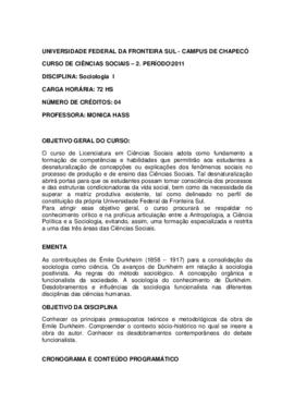Sociologia I