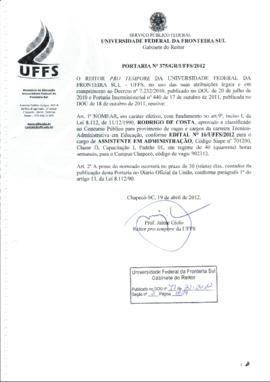 Portaria 375-GR-2012