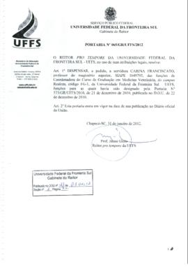 Portaria 065-GR-2012