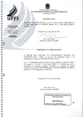 Portaria 173-GR-2011 Retificação