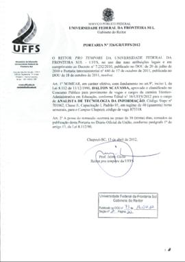 Portaria 326-GR-2012