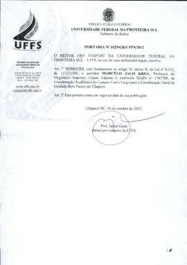 Portaria 1029-GR-2012