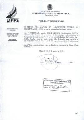 Portaria 913-GR-2012