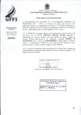 Portaria 023-GR-2013