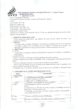 Seminário Temático em História III - Optativo