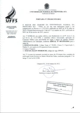 Portaria 259-GR-2012