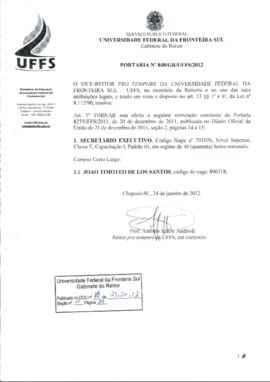 Portaria 048-GR-2012