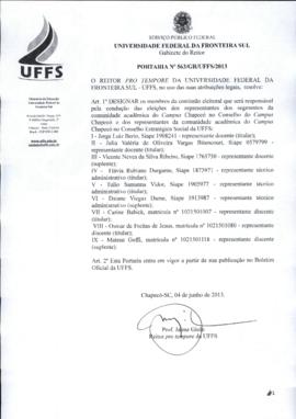 Portaria 563-GR-2013