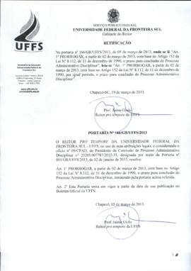 Portaria 166-GR-2013 Retificação