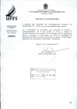 Portaria 764-GR-2012