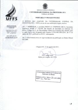 Portaria 894-GR-2012