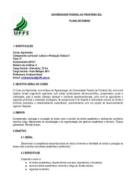 Leitura e Produção Textual II