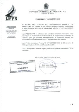 Portaria 744-GR-2011