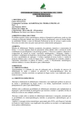 Alfabetização: Teoria e Prática II