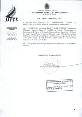 Portaria 153-GR-2013