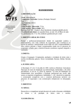Leitura e Produção Textual I