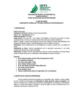 Estágio Curricular Supervisionado I
