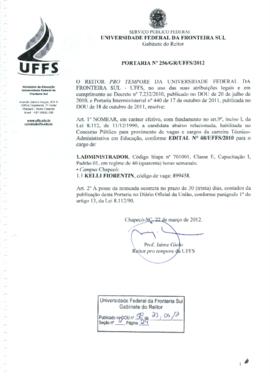 Portaria 256-GR-2012