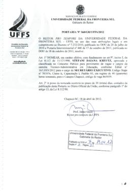 Portaria 360-GR-2012
