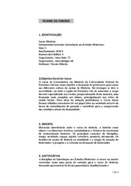 Introdução aos Estudos Históricos