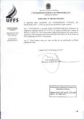 Portaria 180-GR-2013