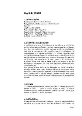 Literatura Infantil e Juvenil