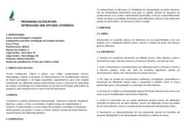 Introdução aos Estudos Literários