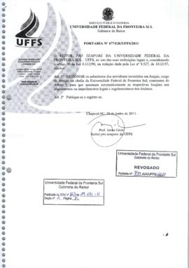 Portaria 477-GR-2011