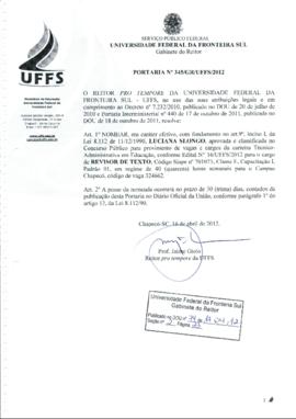 Portaria 345-GR-2012