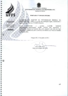 Portaria 454-GR-2011