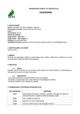 Fundamentos da Crítica Social