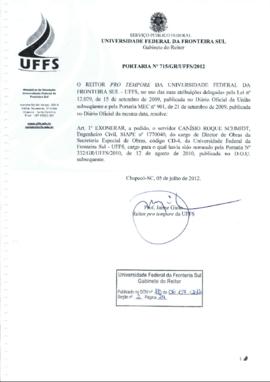 Portaria 715-GR-2012