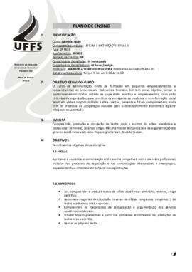 Leitura e Produção Textual II