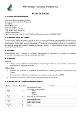Banco de Dados II