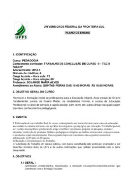 Trabalho de Conclusão de Curso II