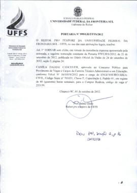 Portaria 999-GR-2012