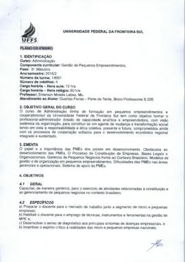 Gestão de Pequenos Empreendimentos