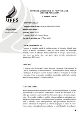 Iniciação à Prática Científica