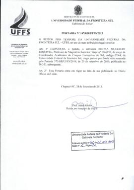 Portaria 147-GR-2013