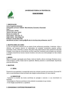 Meio Ambiente, Economia e Sociedade