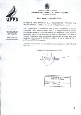 Portaria 930-GR-2012