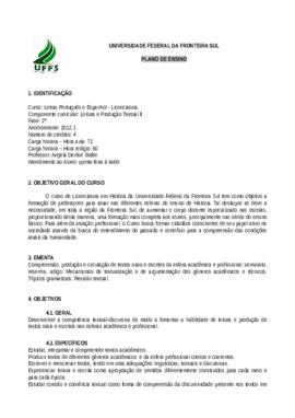 Leitura e Produção Textual II
