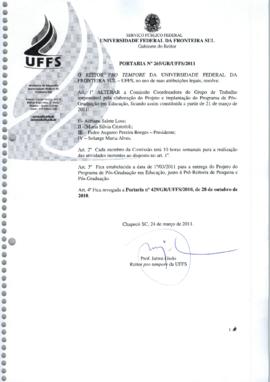 Portaria 265-GR-2011