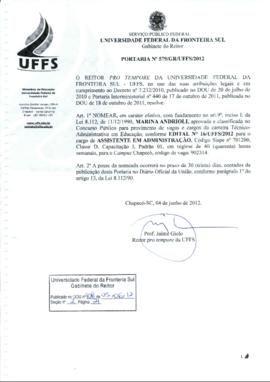 Portaria 579-GR-2012